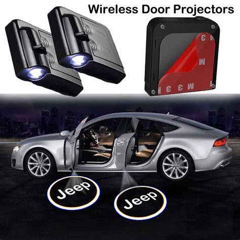Buy 2pcs Car Door Lights Logo Projector Fit Jeepwireless Car Door