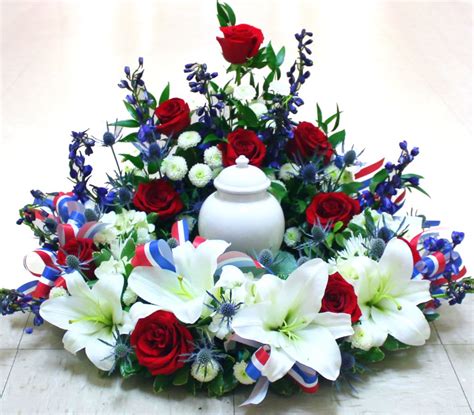 Red White And Blue Cremation Urn Wreath In Arlington Va Arlington