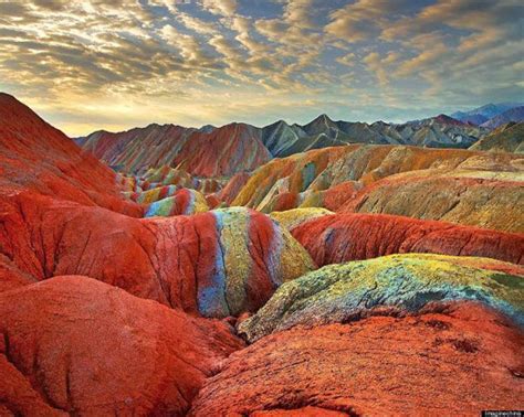 Rainbowmountainzhangyedanxia02 Regenbogen Berge Weltwunder