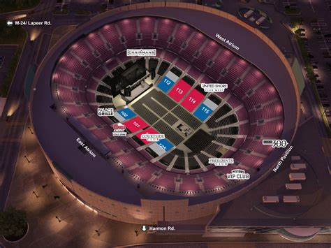 Palace Of Auburn Hills Seating Chart With Seat Numbers Elcho Table