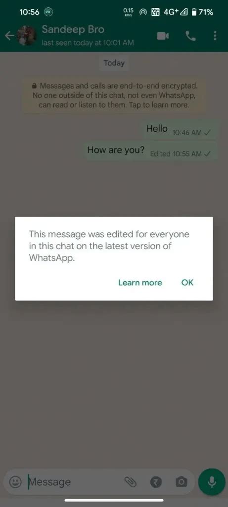 Step By Step Guide To Edit Your Sent Message On Whatsapp