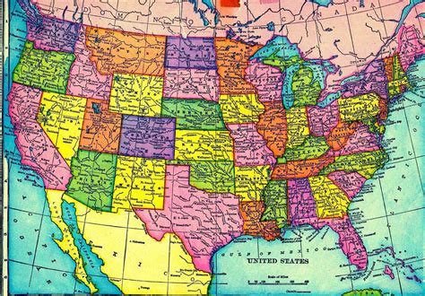 United States Of America Map Colors Usa United States Map Usa Map