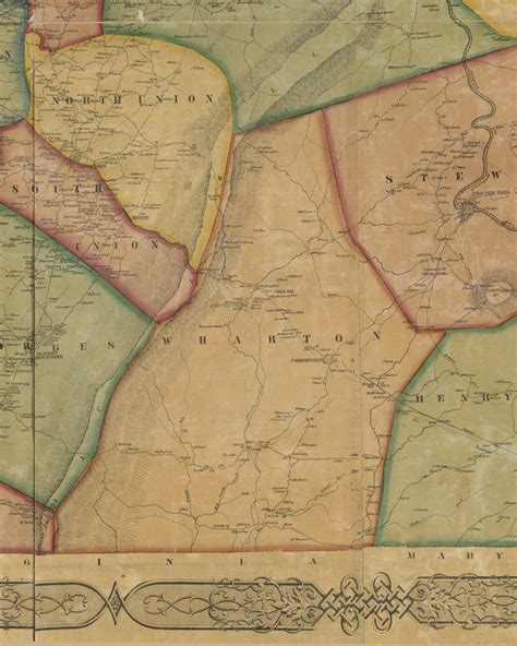 Wharton Township Pennsylvania 1858 Old Town Map Custom Print Fayette