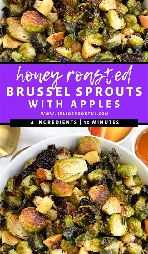 Stir in honey mixture, bacon, and perdue chicken. Honey Roasted Brussel Sprouts with Apple | 30 Minute ...