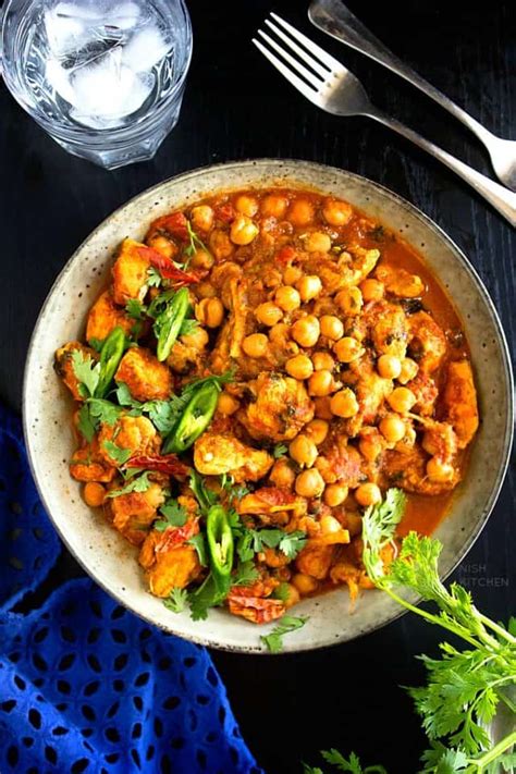 Chicken Chickpea Curry Video NISH KITCHEN