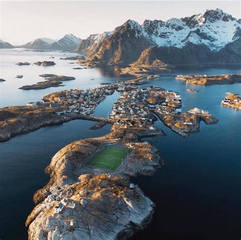 Amazing Soccer Pitch In Lofoten Islands Norway Imgur Football Pitch