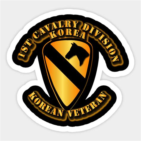 1st Cavalry Division Korea Svc Vet Military Sticker Teepublic