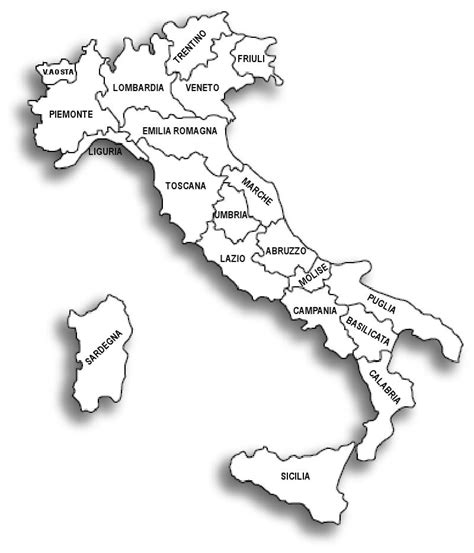Cartina Muta Italia Regioni E Capoluoghi