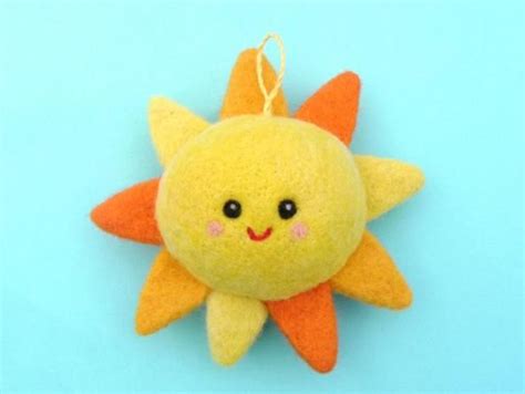 This Sun Is A Basic Design Made From A Wet Felted Ball And A Grip Of