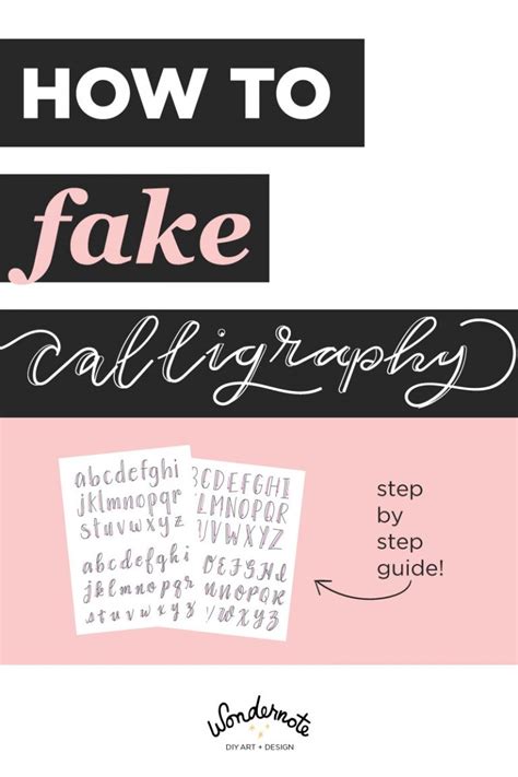 How To Fake Calligraphy Easy Tutorial Wondernote