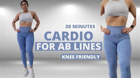 MIN Standing ABS Cardio For Small Waist Flat Belly Knee Friendly No Equipment YouTube