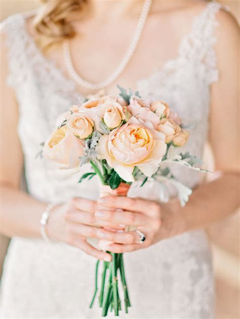 22 Petite Wedding Bouquets That Make A Big Statement Peach Bouquet