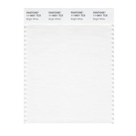 The Pantone White Color Swat List Is Shown