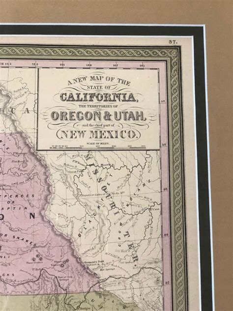 A New Map Of The State Of California The Territories Of Oregon And