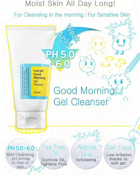 Mild cleanser without any dangerous elements : COSRX Low pH Good Morning Gel Cleanser | Korean Skincare ...