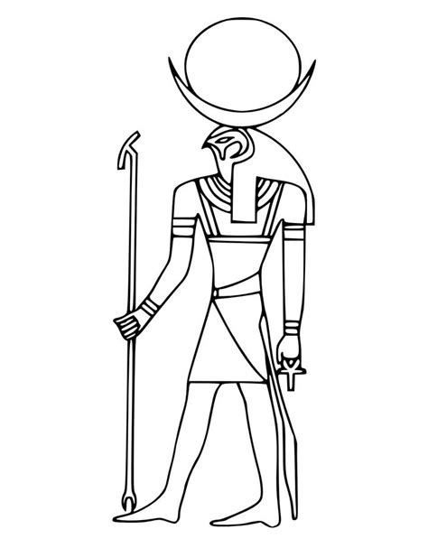 Egyptian Gods And Goddesses Coloring Pages Sketch Coloring Page