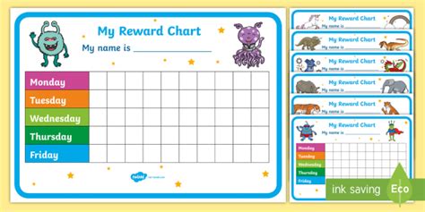 Free 👉 Free Child Printable Reward Chart Pack Ks1 Teacher Made