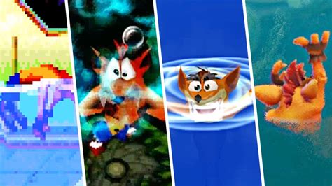 Evolution Of Crash Bandicoot Drowning Animation 1996 2020 Youtube