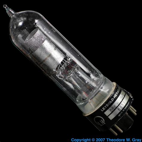 Vacuum Tube With Mercury A Sample Of The Element Mercury In The