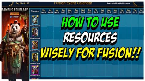 When And Where Should You Farm For Bambus Fusion Raid Shadow Legends