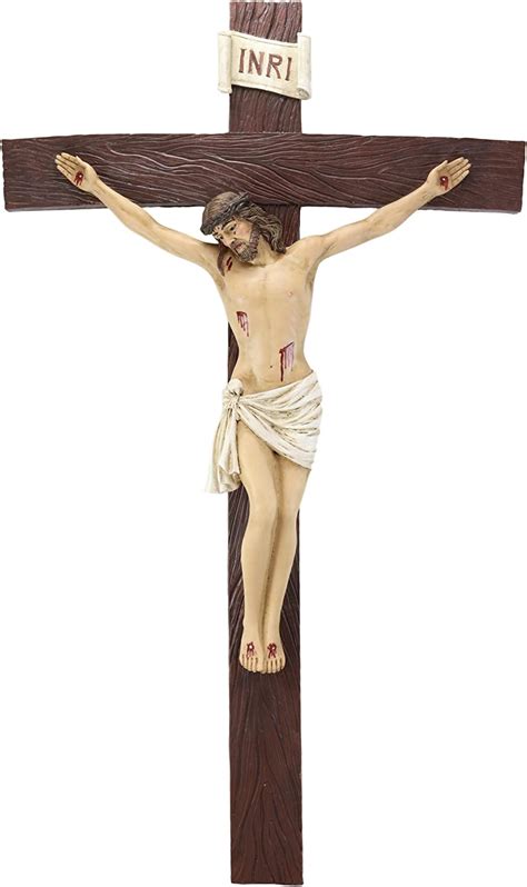 Ebros Large 30 Inches High Inri Jesus Christ Crucified On The Cross Wall Hanging