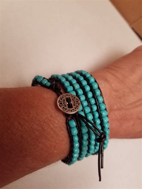 Turquoise Wrap Leather Bracelet Etsy