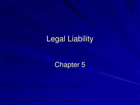 Ppt Legal Liability Powerpoint Presentation Free Download Id1428973