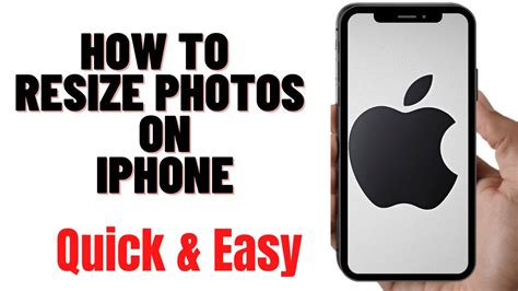 How To Resize Photos On Iphone Youtube