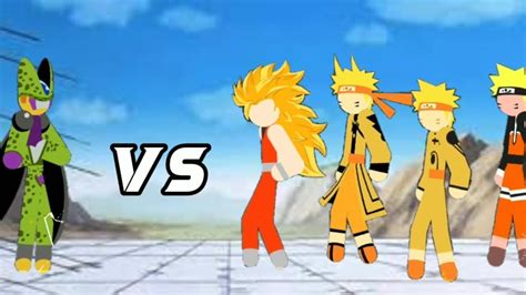 Stickman Warriors Fight Cell Vs Goku Ssj3 Naruto Yarama Naruto