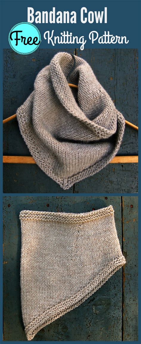 Make up the knitted poinsettia pattern. Bandana Cowl Free Knitting Pattern