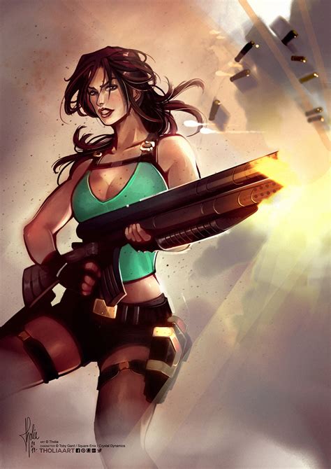 Lara Croft Tomb Raider Drawn By Tholia Danbooru