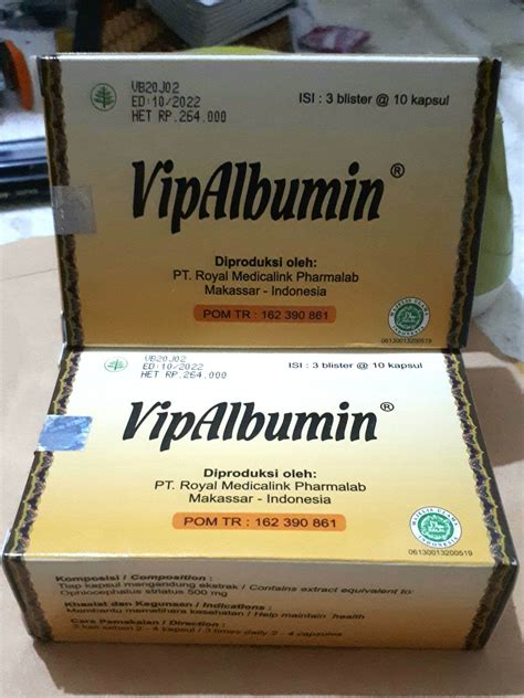 [box 30 kapsul] VipAlbumin ekstrak ikan gabus | Lazada Indonesia