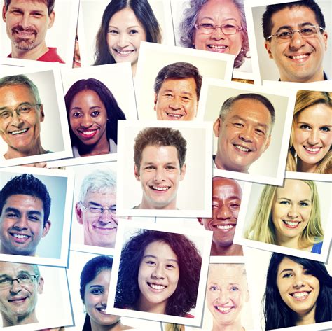 Headshot Picture Of Multi-Ethnic Group Of People Smiling ...