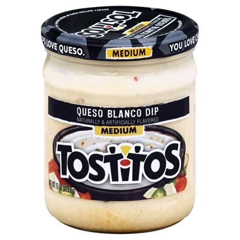 These classic chips go great with dips, nachos or in one of our delicious party recipes. Tostitos Dip, Queso Blanco, Medium | Queso, Grocery shop ...