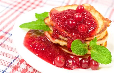 Pancakes With Jam Stock Image Image Of Close Dish Natutal 28249611