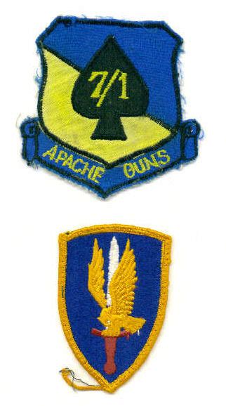 Vietnam Helicopter Insignia And Artifacts A Troop 7th Squadron 1st