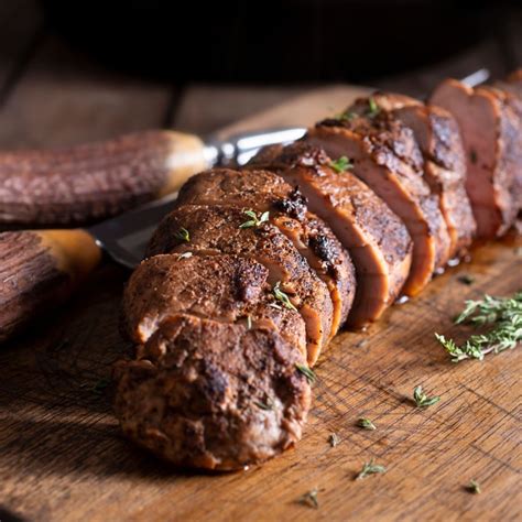 Wild Boar Tenderloin With Herbs And Stone Ground Mustard Wild Boar