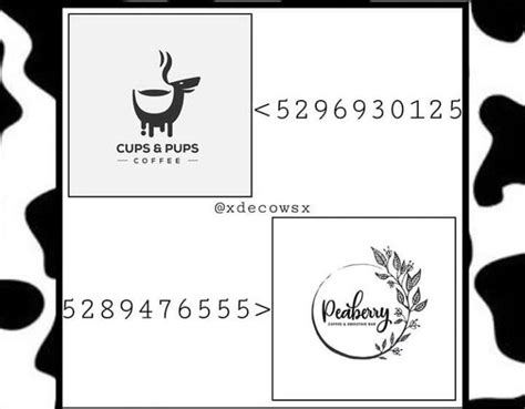 Bloxburg Cafe Logo Decals Roblox Bloxburg Decal Id Codes Menu