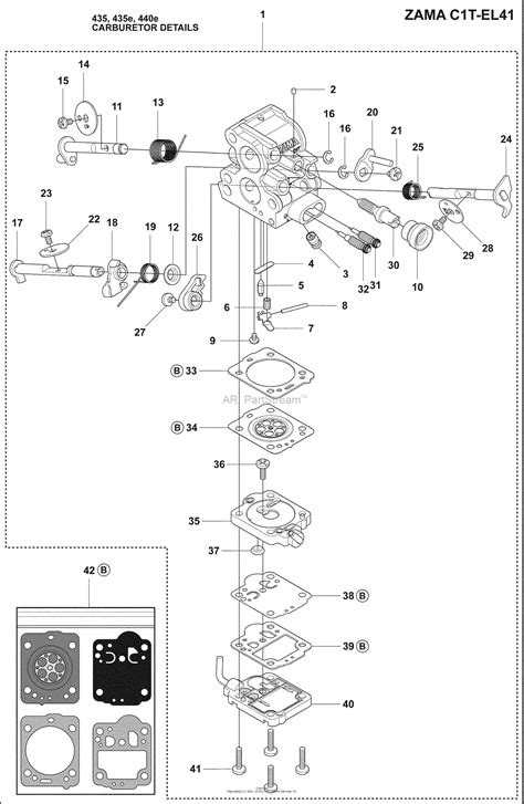 Husqvarna 440 E 2009 02 Parts Diagram For Carb Details
