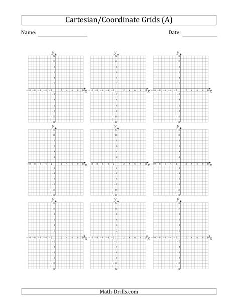 9 Per Page Cartesiancoordinate Grids