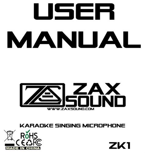 Zax Sound Zk1 User Manual Pdf Download Manualslib