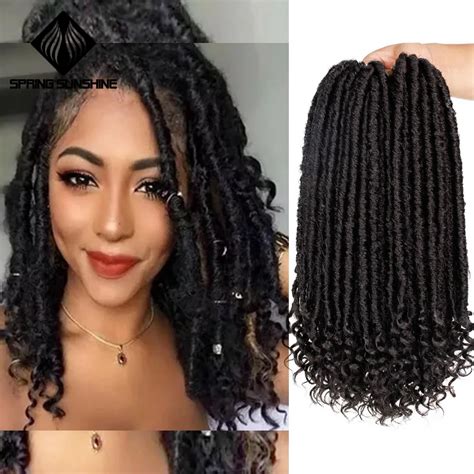 Spring Sunshine Goddess Hair Ombre Faux Locs Crochet Braids 16 20 Soft Natural Braid Synthetic