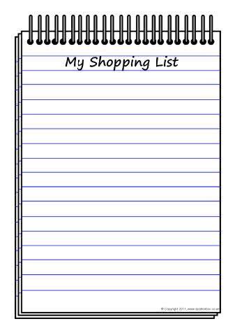 shopping list templates excel  formats