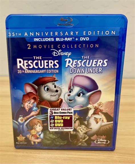 The Rescuers And The Rescuers Down Under Blu Ray Dvd 35th Anniversary