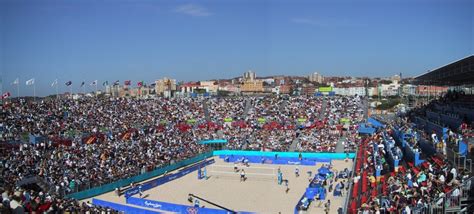 Olympic Beach Volleyball Stadium Next Is Beach Volleyball Action