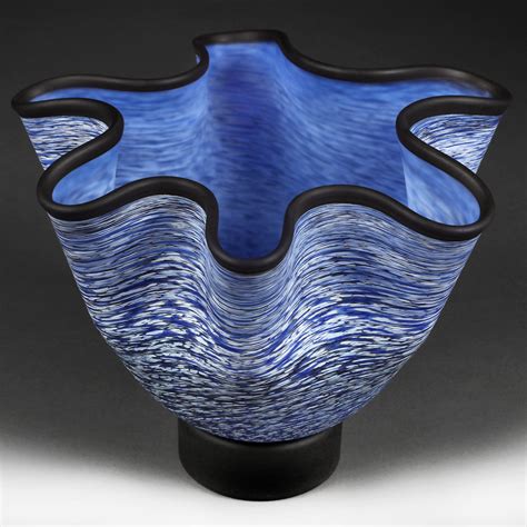 Sculpted Sky By Eric Bladholm Art Glass Vessel Glass Art Glass Vessel Art Deco Glass