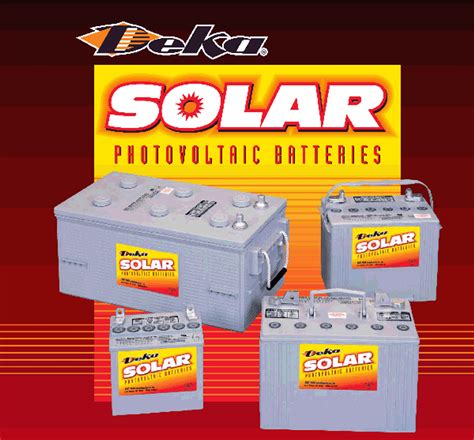 Deka 8a31dt 12v 105ah Valve Regulated No Spill Solar Agm Solar Battery