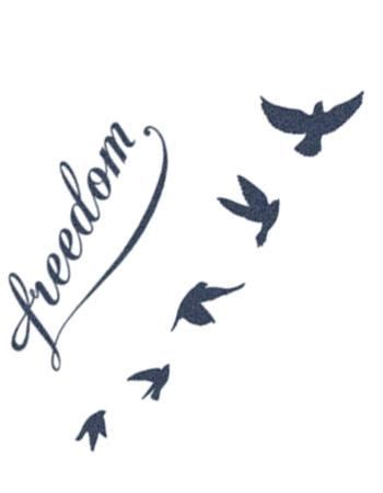 Freedom / Flying Birds | Freedom bird tattoos, Bird tattoo wrist, Freedom tattoos