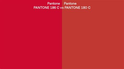 Pantone 186 C Vs Pantone 180 C Side By Side Comparison
