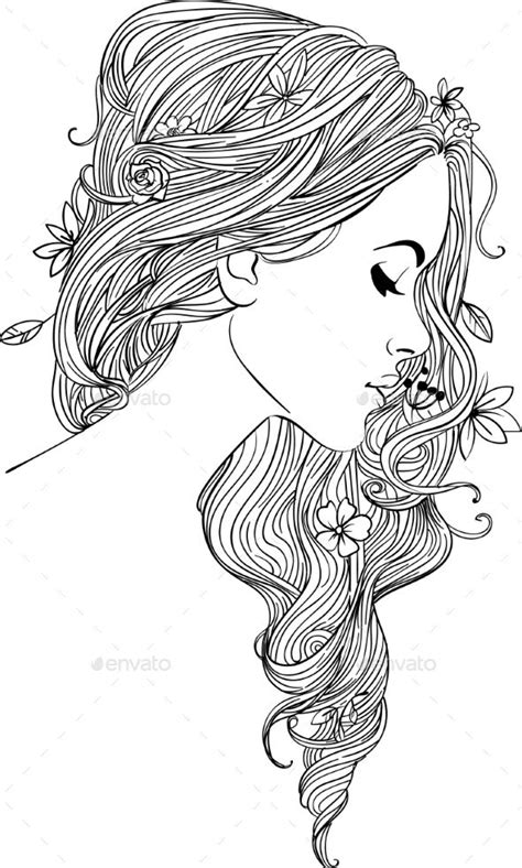 Now, these wonder woman coloring pages can be had for free but you must keep them for personal use only. Young Woman with Flowers | Coloring pages, Coloring book ...